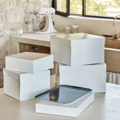 Boîte pâtissière L35,5xl35,5xH22,8cm - blanc