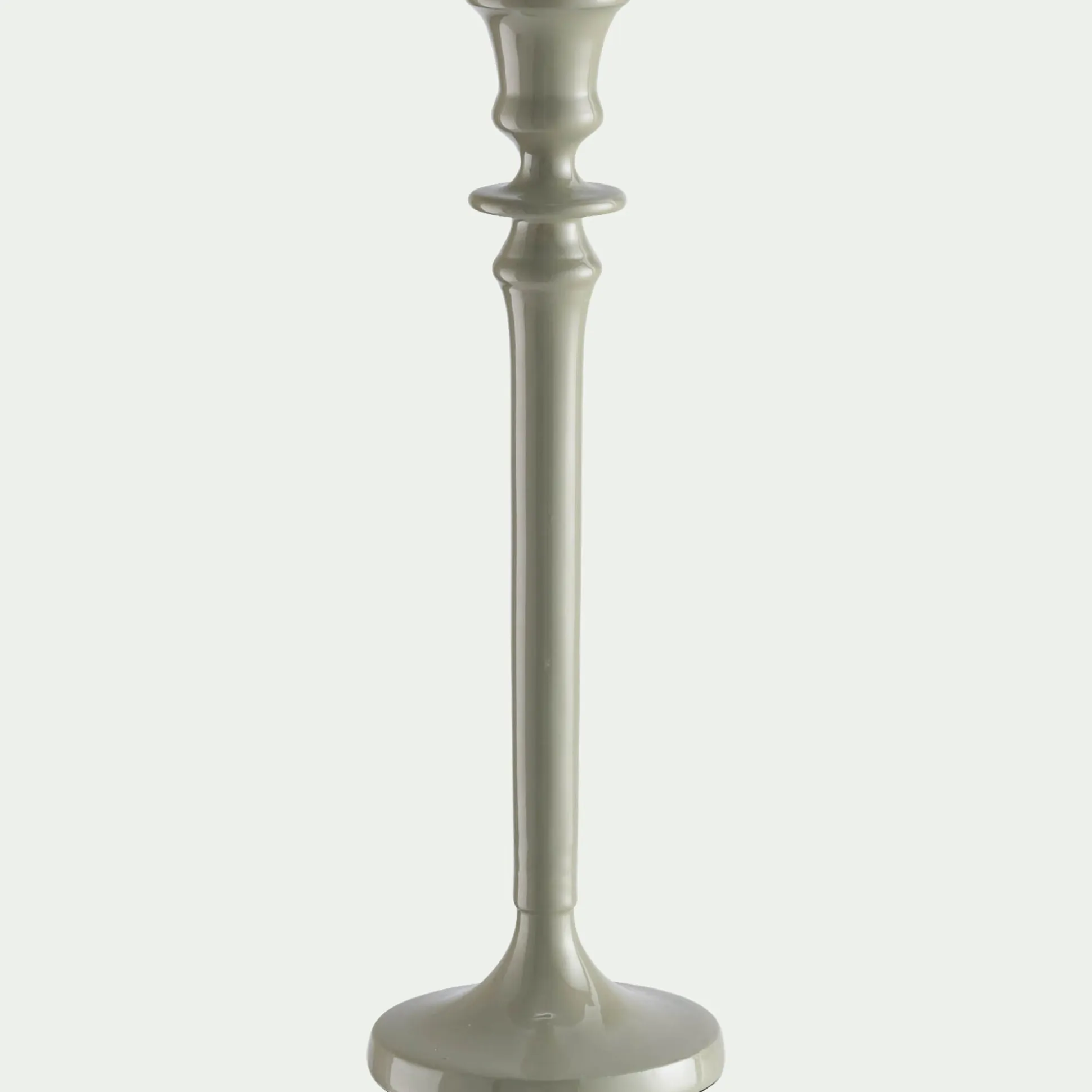 Bougeoir en aluminium H31,5cm - blanc
