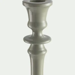 Bougeoir en aluminium H31,5cm - blanc