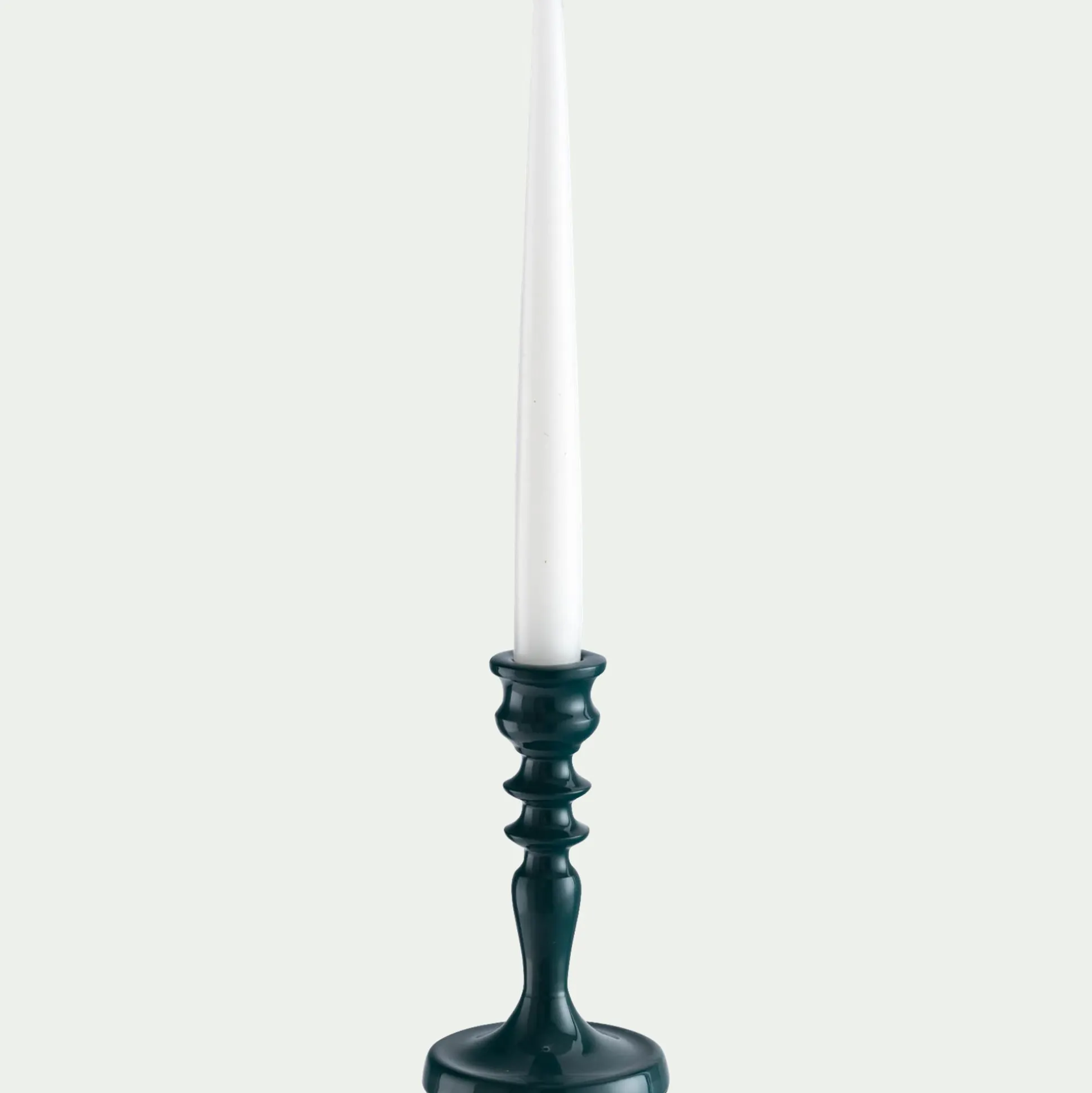 Bougeoir en aluminium H16cm - bleu figuerolles