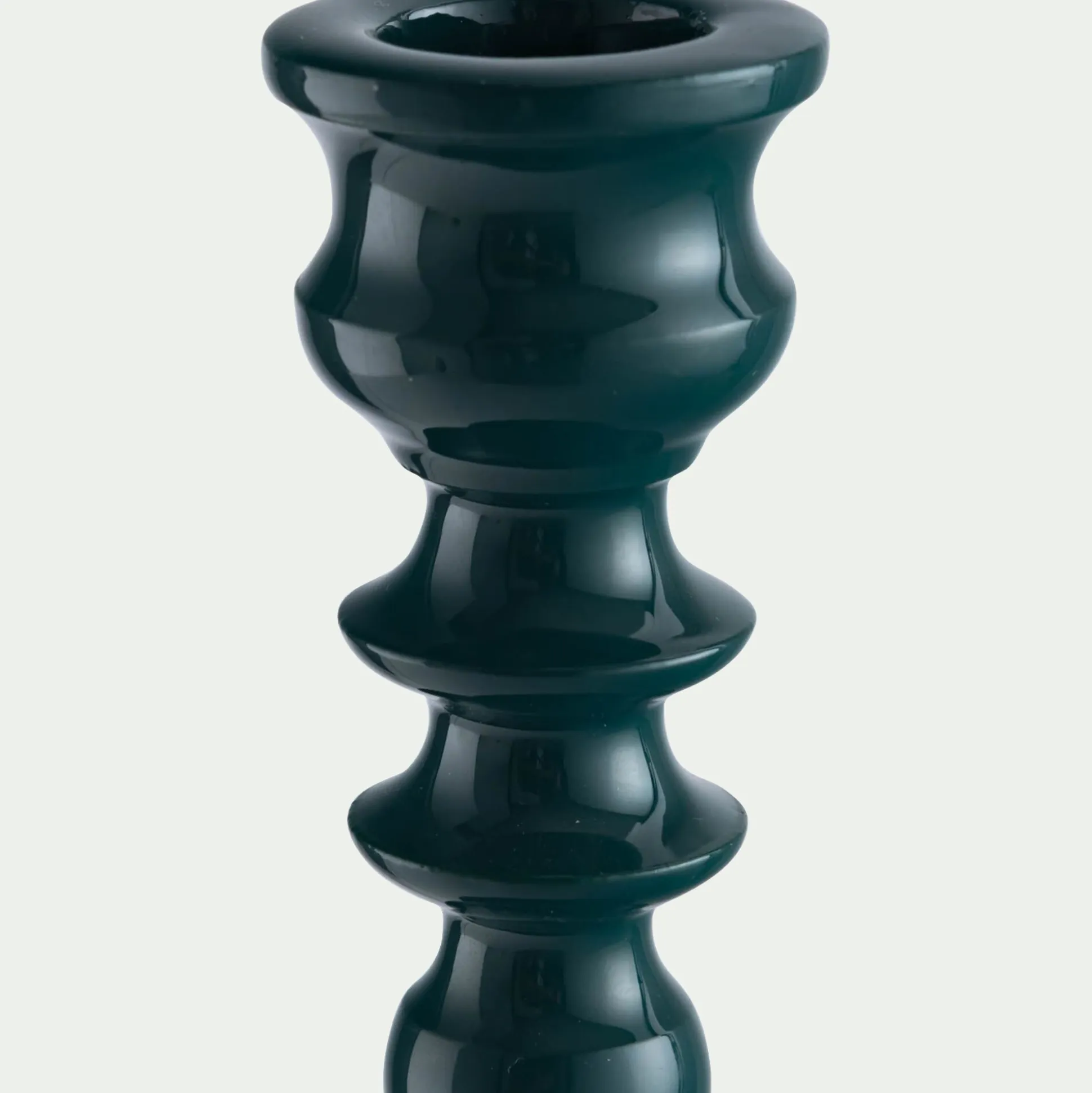 Bougeoir en aluminium H16cm - bleu figuerolles