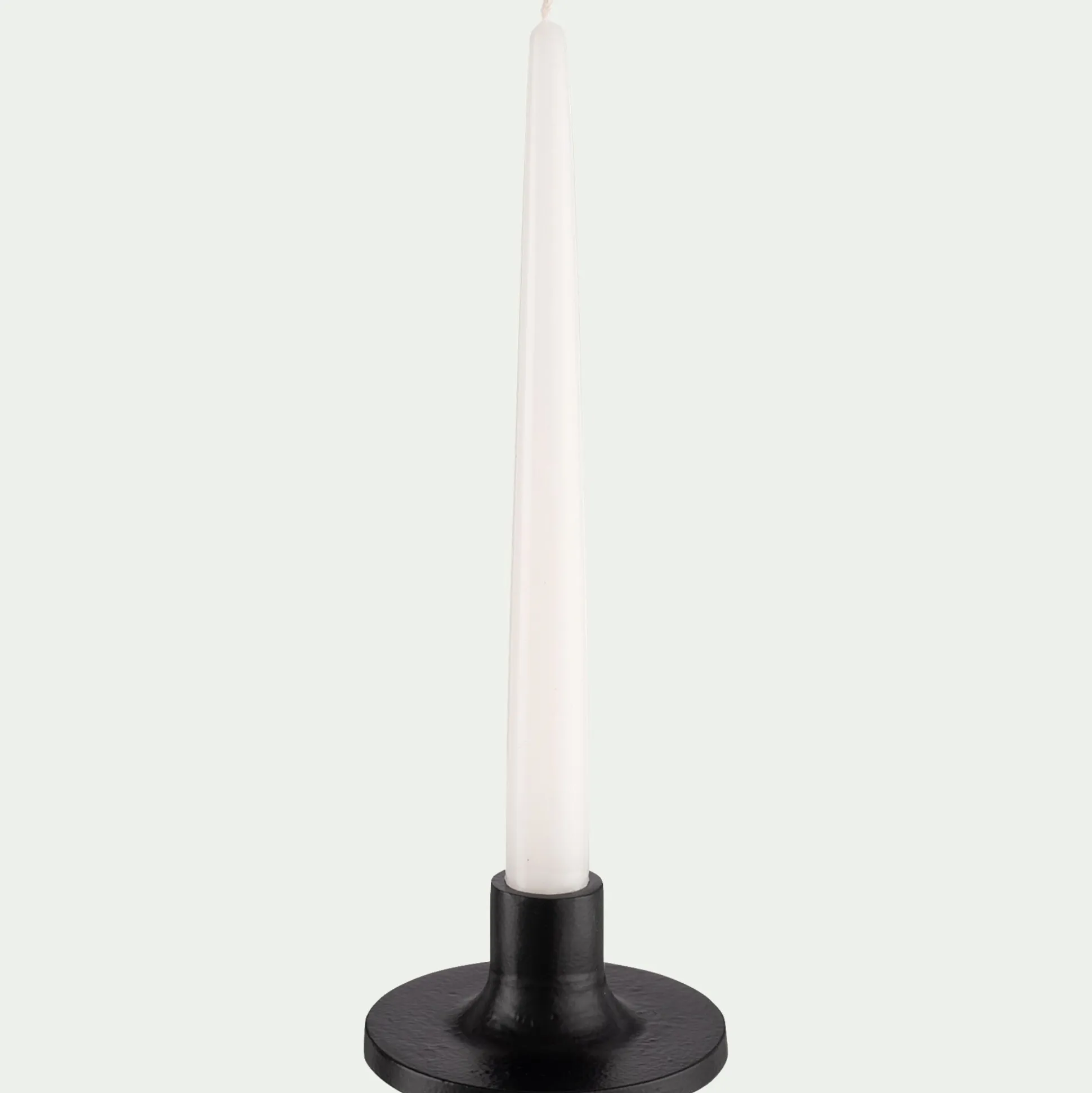 Bougeoir rond en fonte d'aluminium D10cm - noir