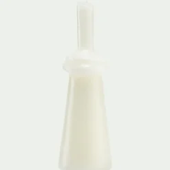 Bougie déco contemporaine H28,5cm - blanc