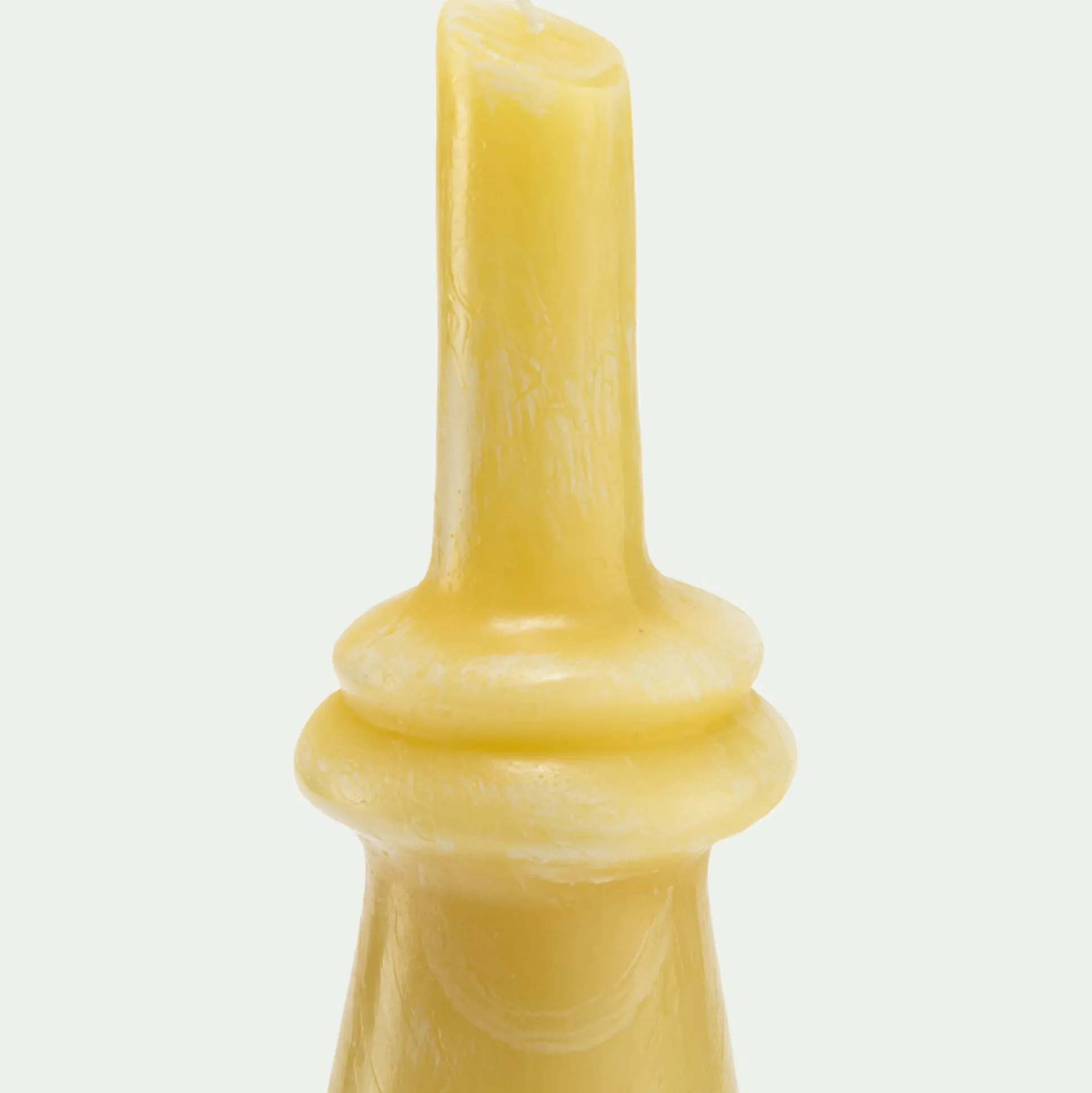 Bougie déco contemporaine H26cm - beige