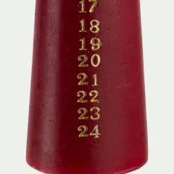 Bougie de Noël en forme de sapin H25cm - vert (modèle aléatoire)