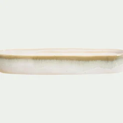 Bougie en céramique ovale - beige
