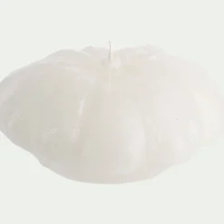 Bougie fleur D14,5cm - blanc