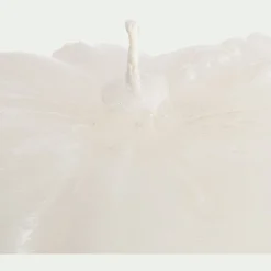 Bougie fleur D14,5cm - blanc