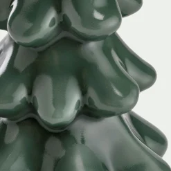 Bougie forme sapin H15,8cm (couleur aléatoire)