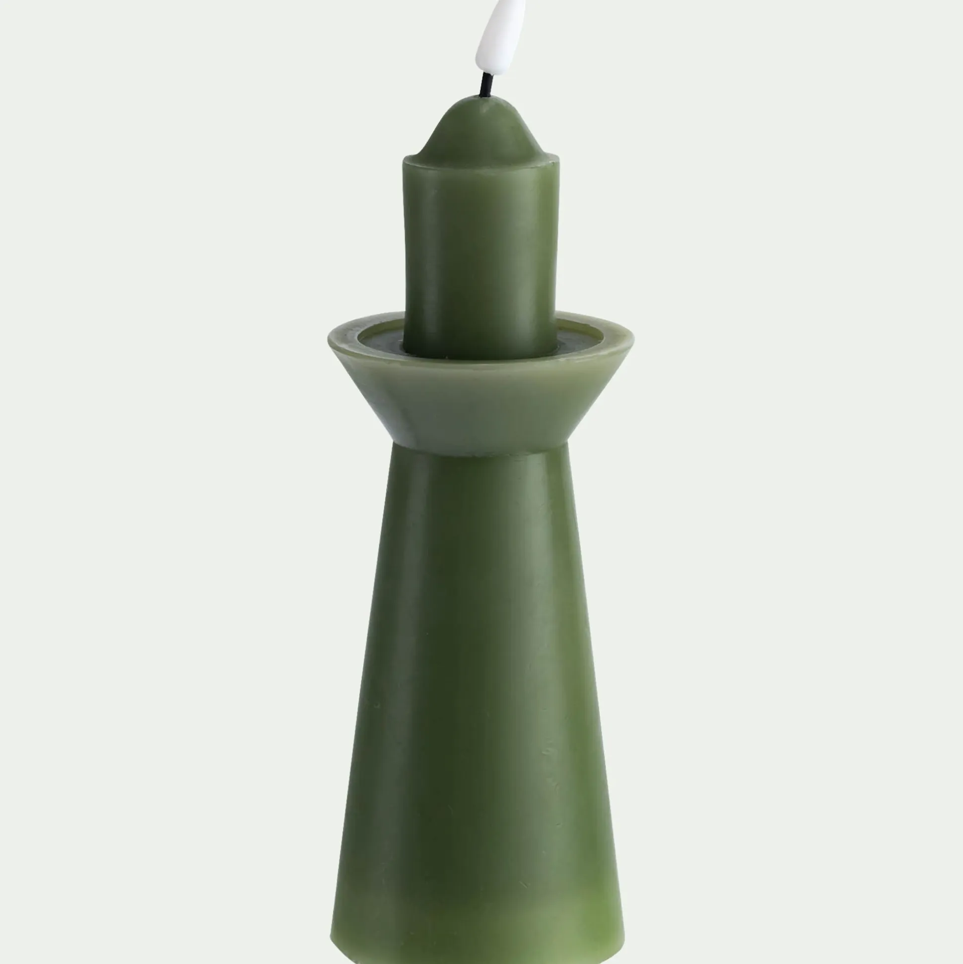 Bougie à LED D6,9xH23,4cm - vert