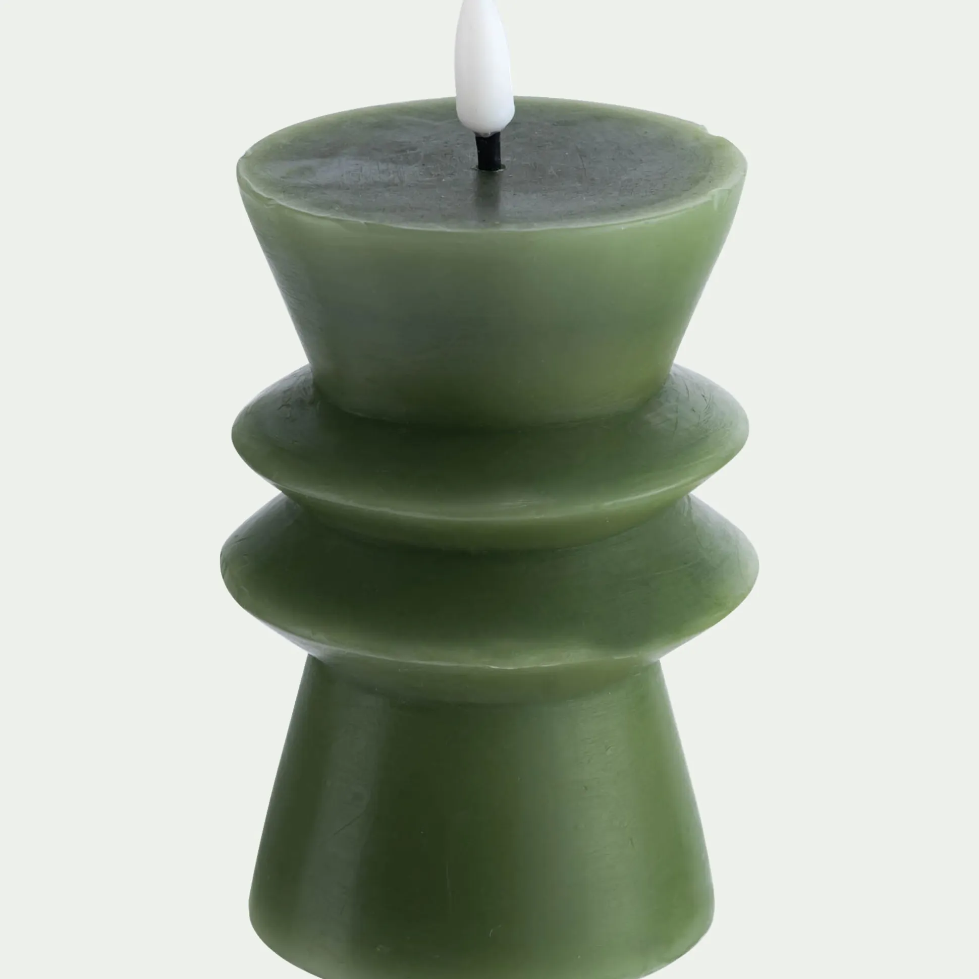 Bougie à LED D7,7xH14,6cm - vert