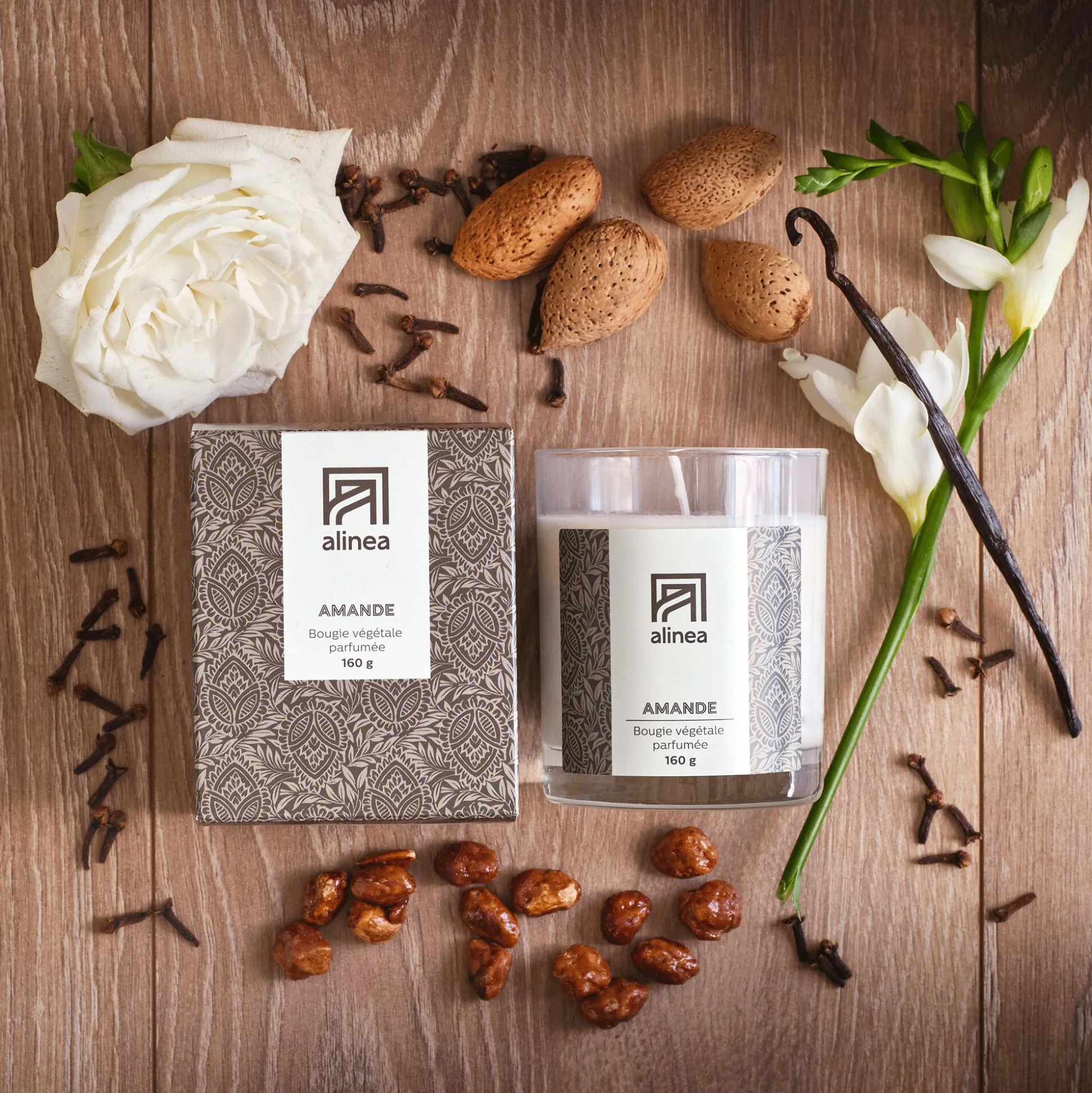 Bougie parfumée senteur Amande 160g
