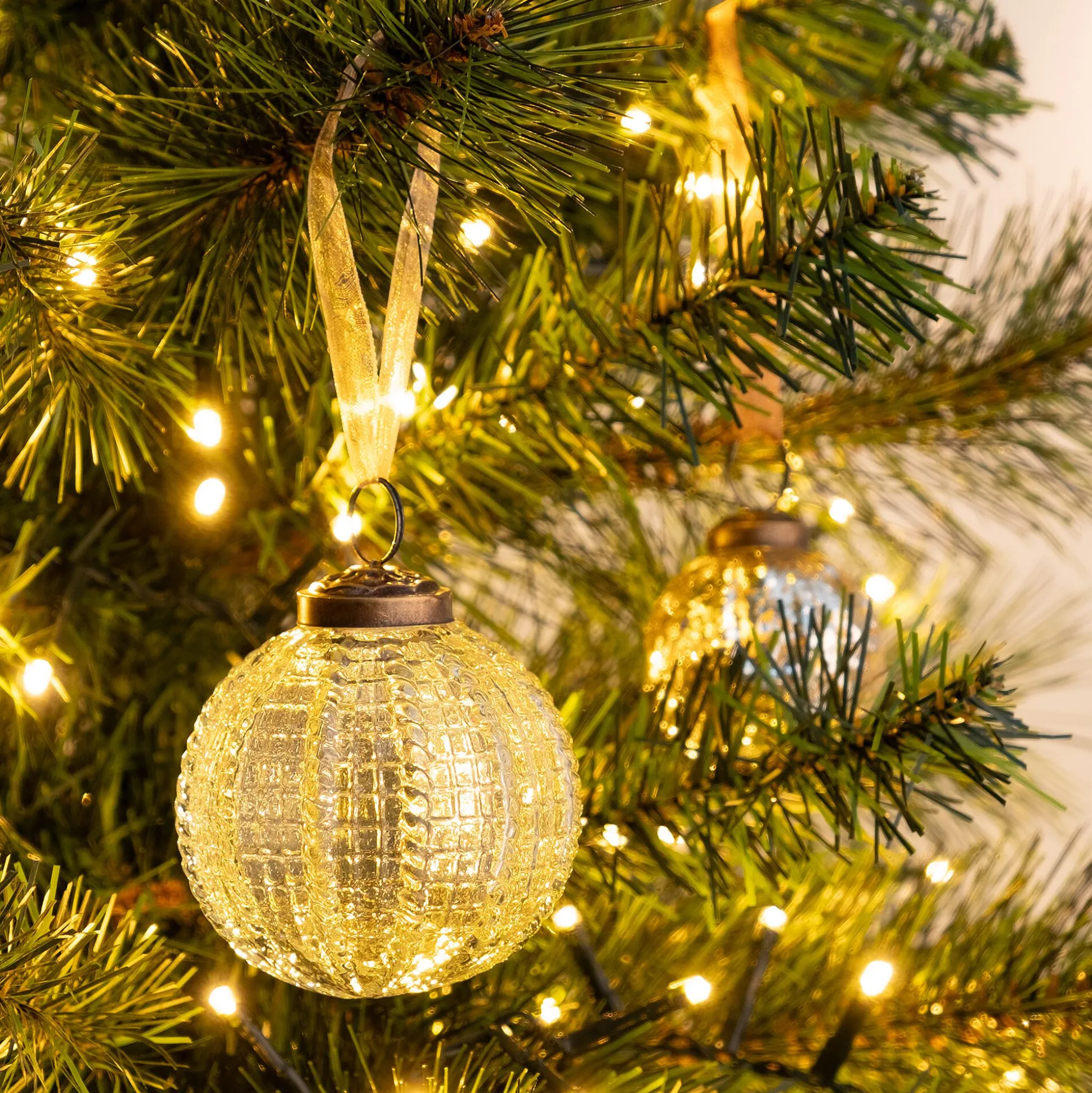 Boule de Noël en verre D7,5cm - transparent