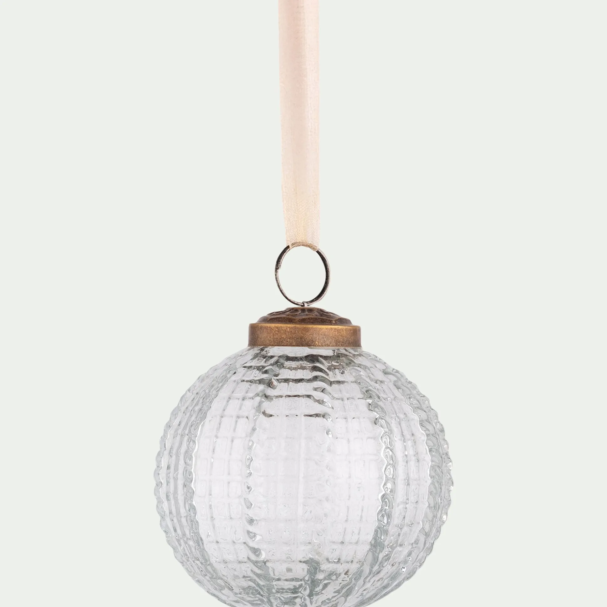 Boule de Noël en verre D7,5cm - transparent