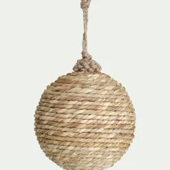 Boule de Noël tressée en plastique recyclé D10cm - naturel