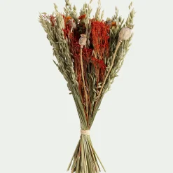 Bouquet de fleurs séchées h55cm - orange