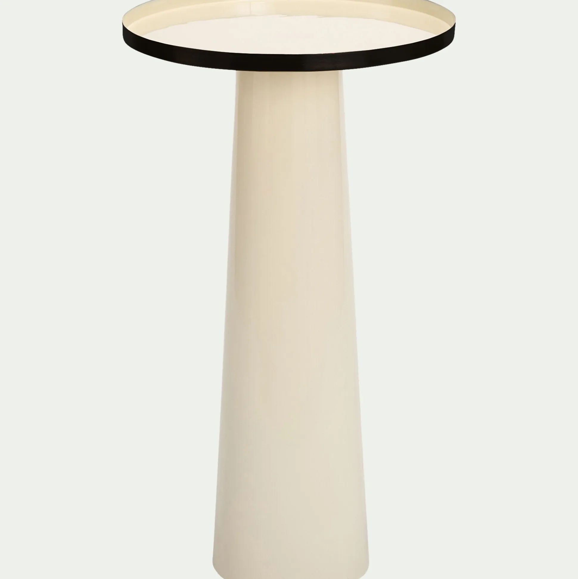 Bout de canapé en acier rond D40xH70cm - blanc