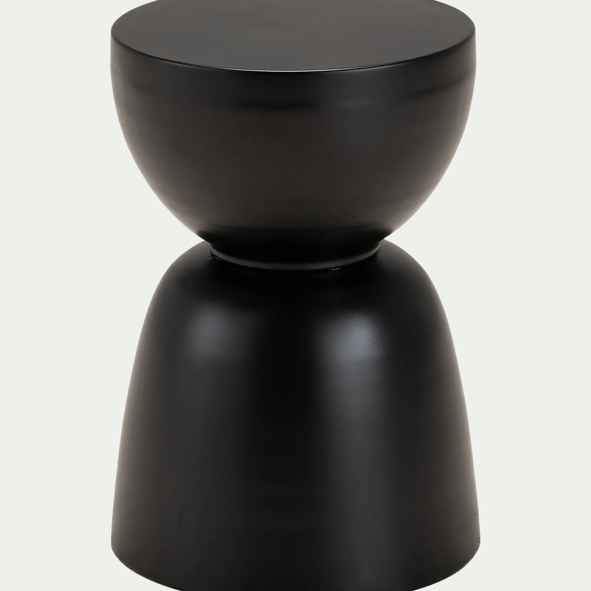 Bout de canapé en aluminium - noir D30xH45cm