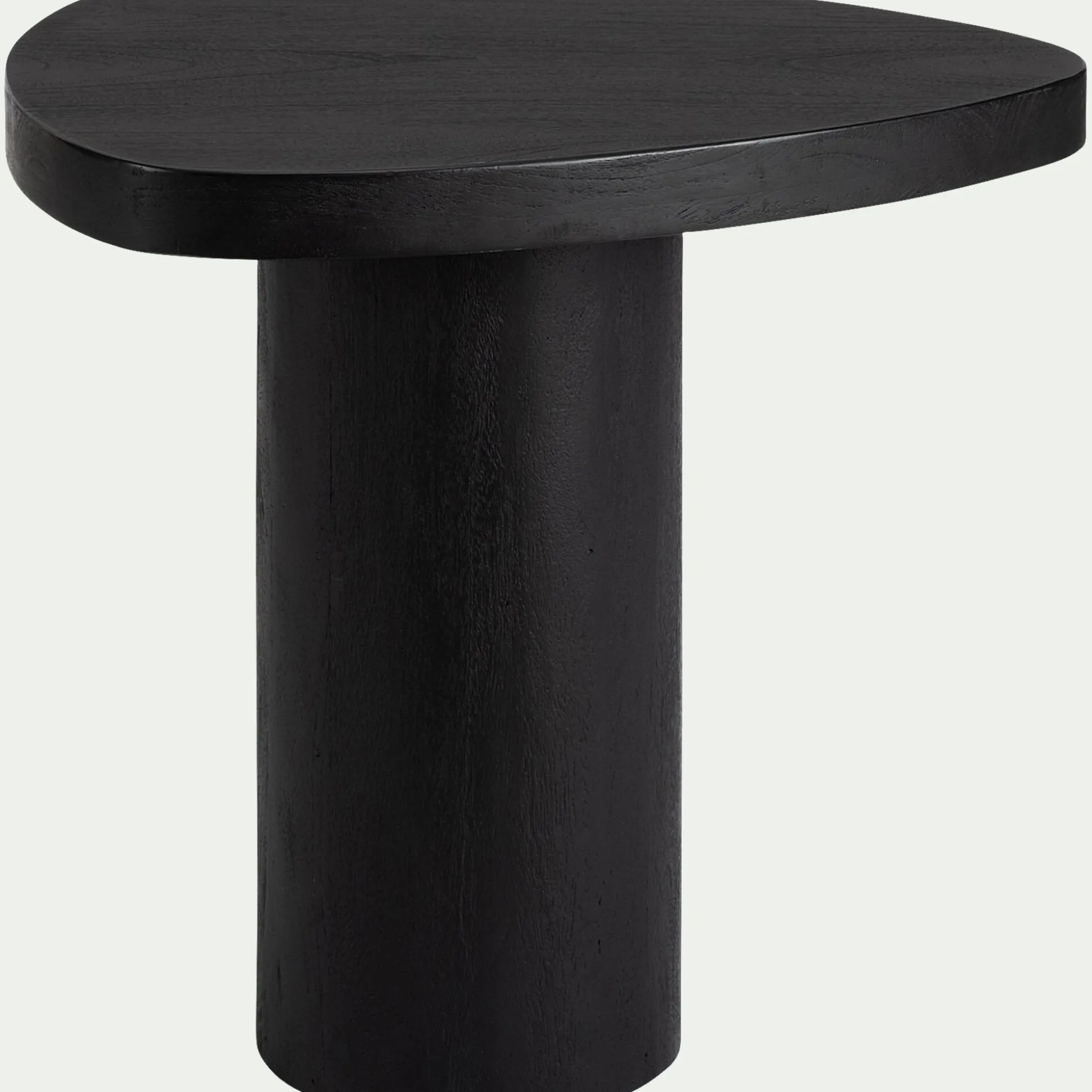 Bout de canapé en bois de manguier D50cm - noir