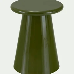 Bout de canapé en bois laqué D35xH45cm - vert