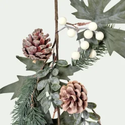 Branchage de Noël artificiel de sapin et de baies H60cm - vert