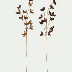 Branche artificielle de coton - doré H75cm