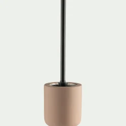 Brosse wc en grès - rose