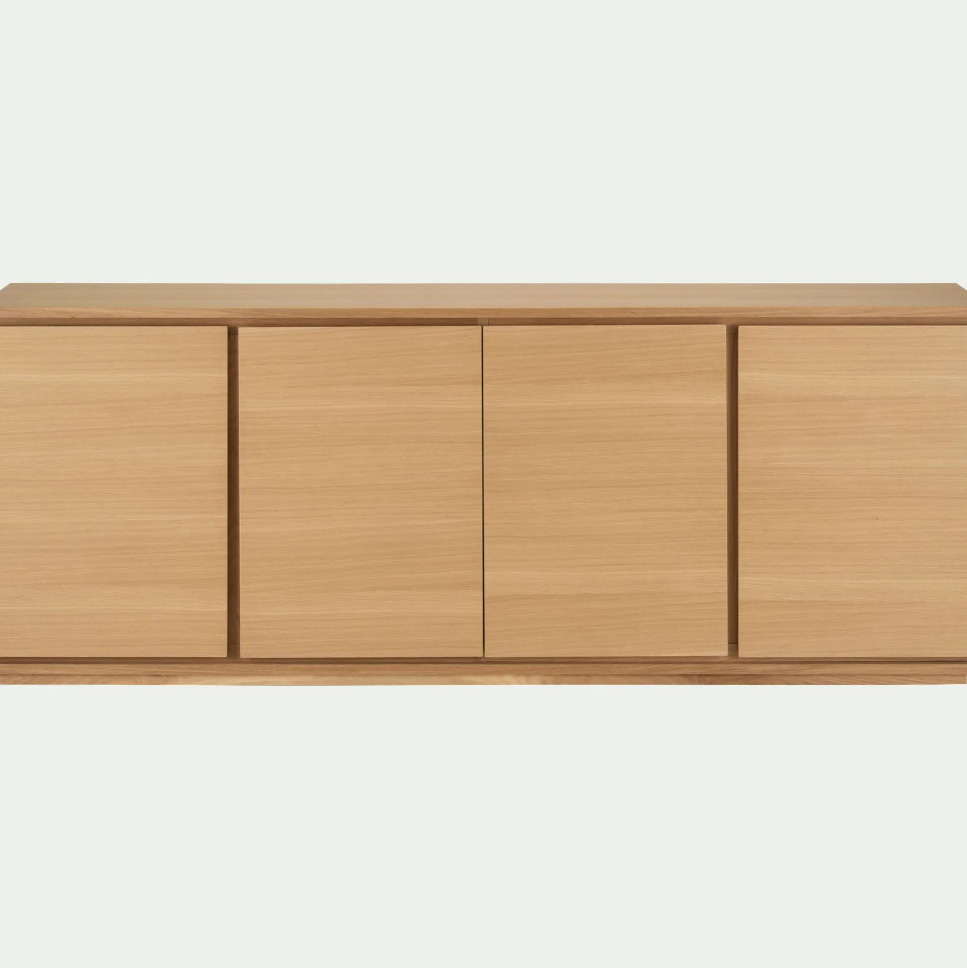 Buffet bas en bois 4 portes - naturel