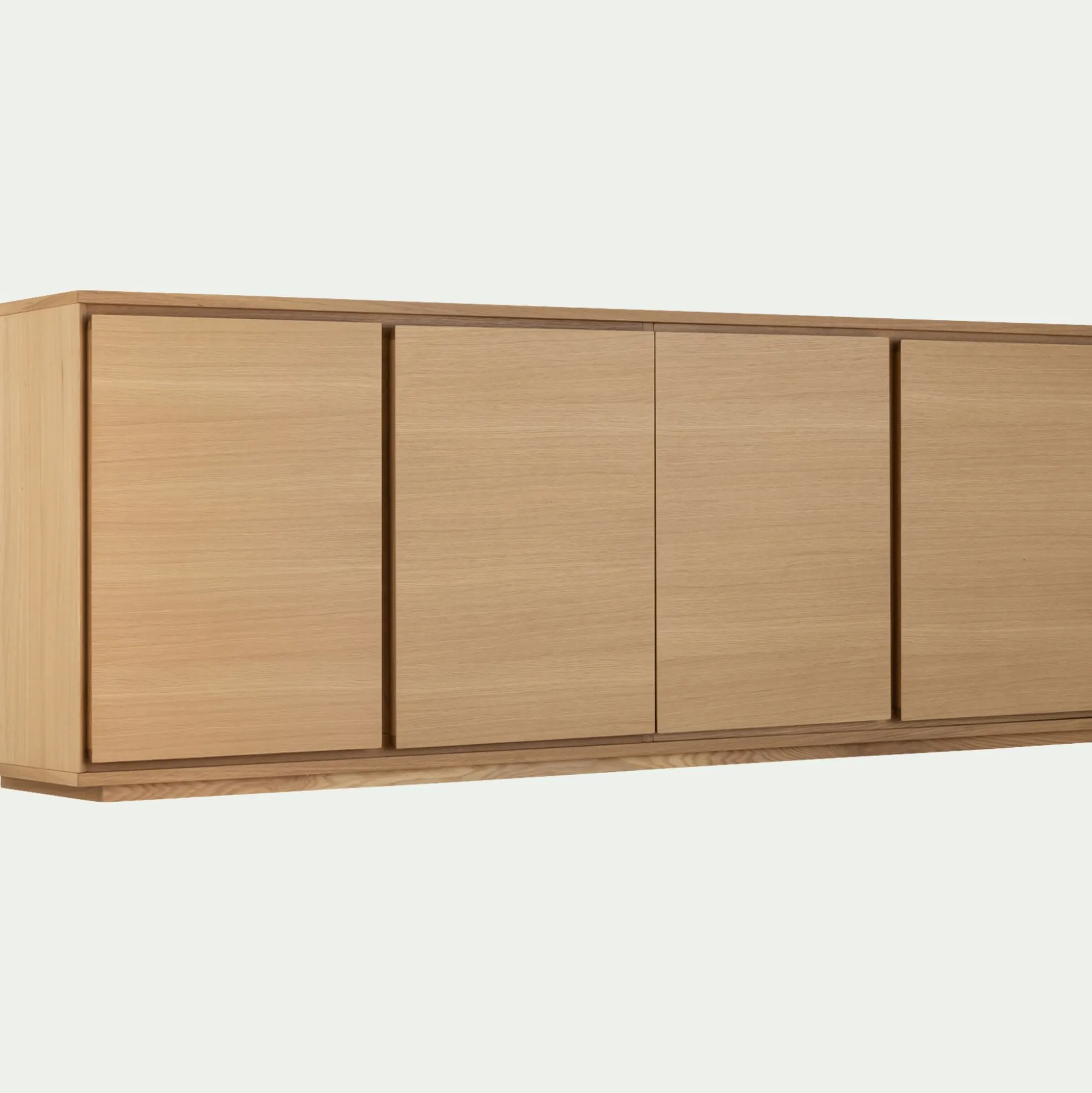 Buffet bas en bois 4 portes - naturel