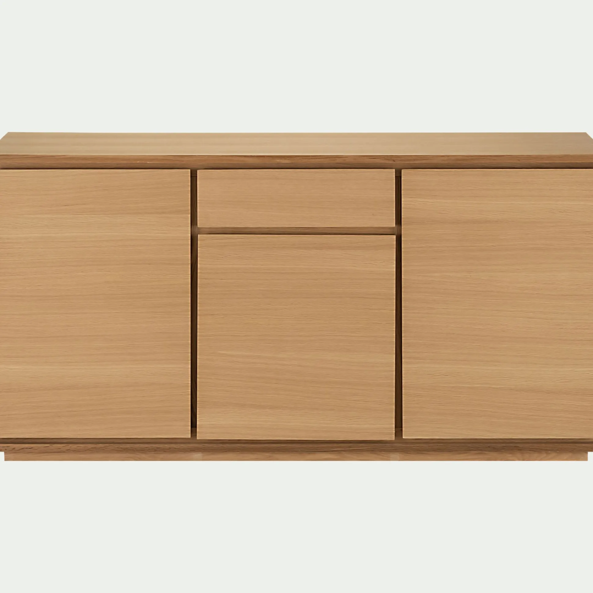 Buffet bas en bois 3 portes 1 tiroir - naturel