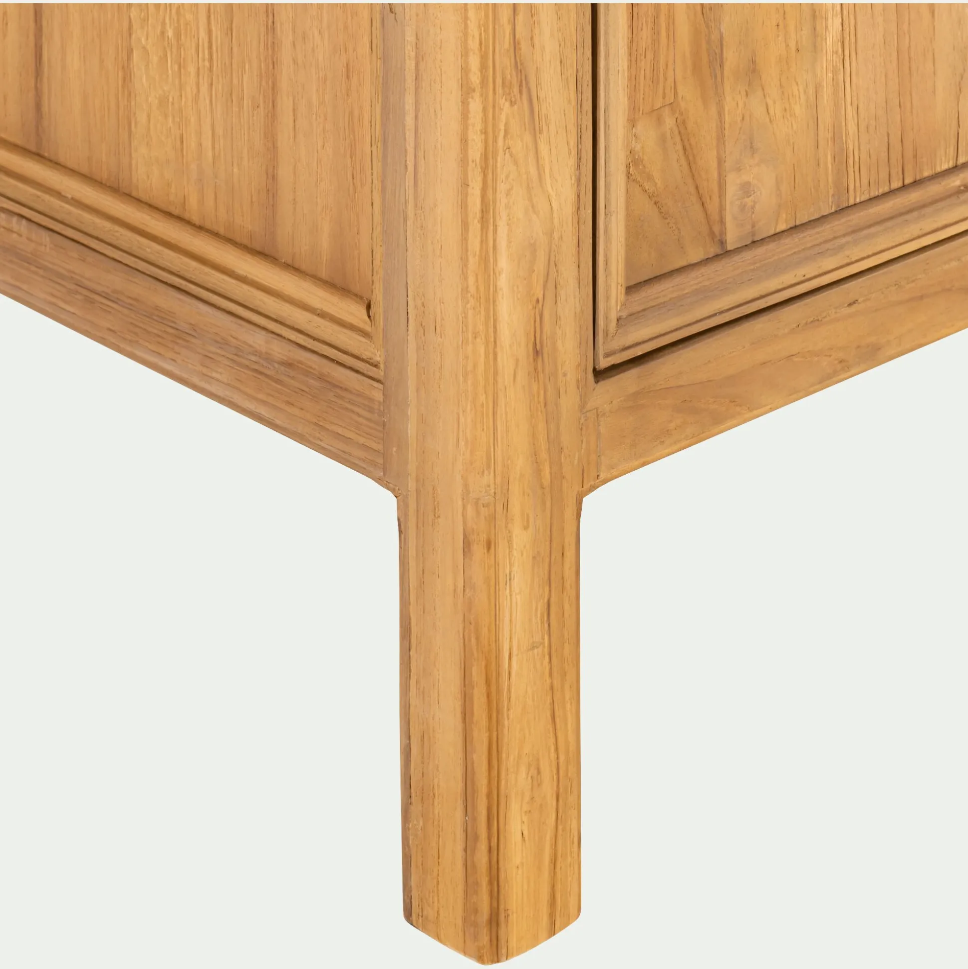 Buffet bas en teck recyclé - bois clair