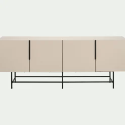 Buffet bas 4 portes en bois - beige