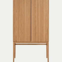 Buffet haut plaqué chêne H155cm - bois clair