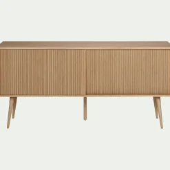 Buffet plaqué chêne avec portes coulissantes - bois clair