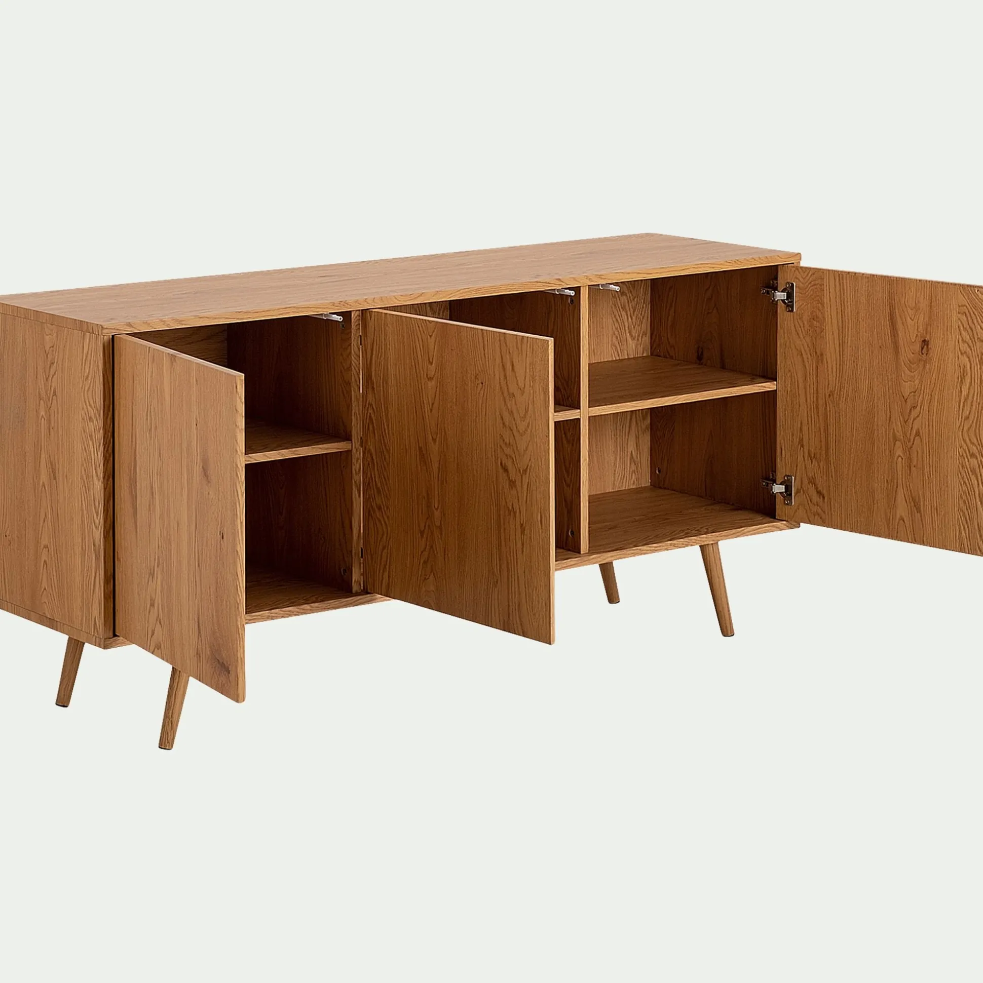 Buffet 3 portes effet bois - bois clair