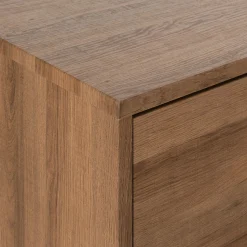 Buffet 2 portes en bois L140cm - bois foncé