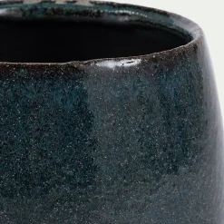 Cache-pot en céramique D24cm - bleu niolon