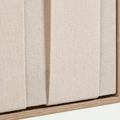 Cadre décoratif motif tissu tissé 50x70cm - beige