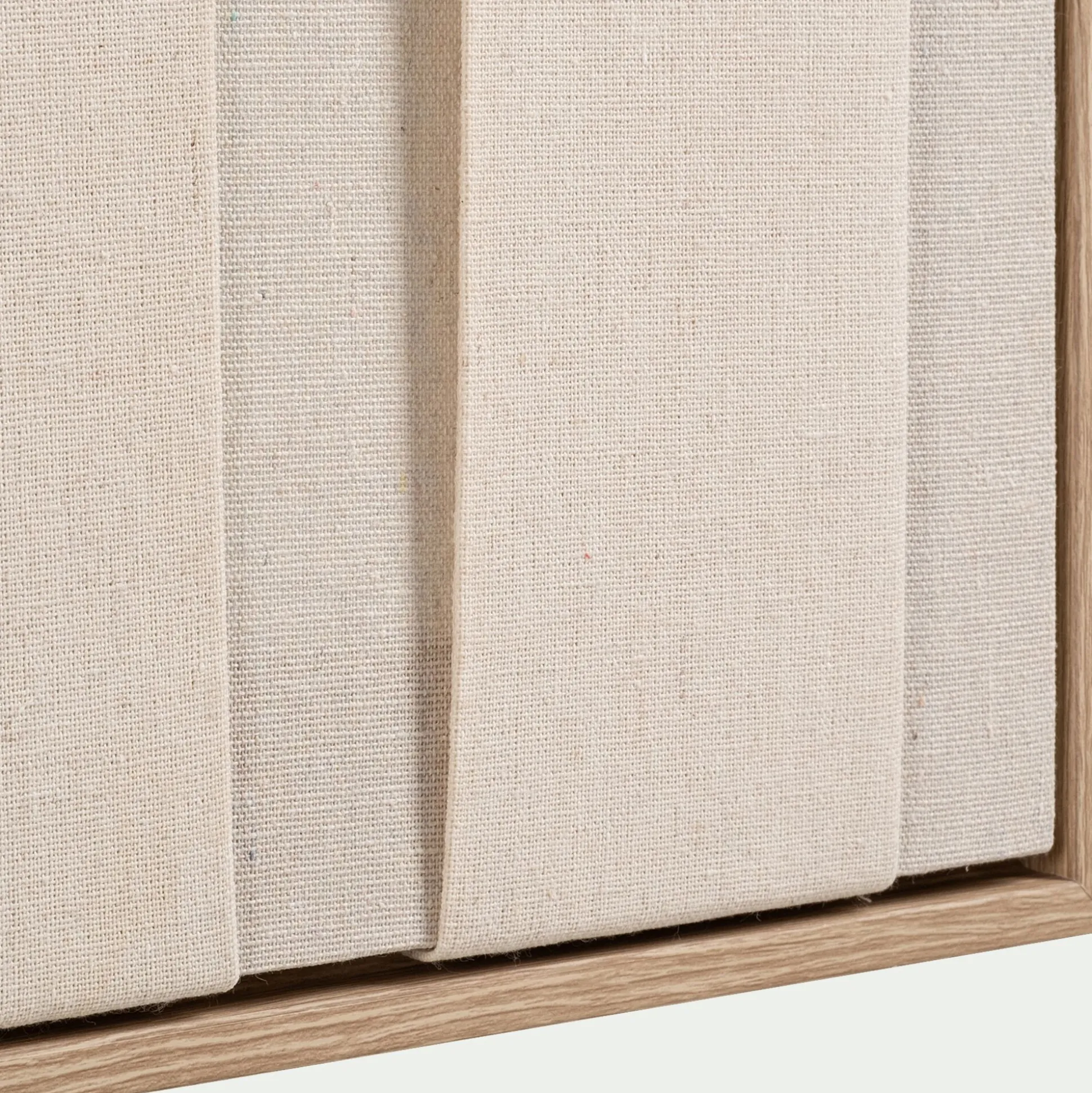 Cadre décoratif motif tissu tissé 50x70cm - beige