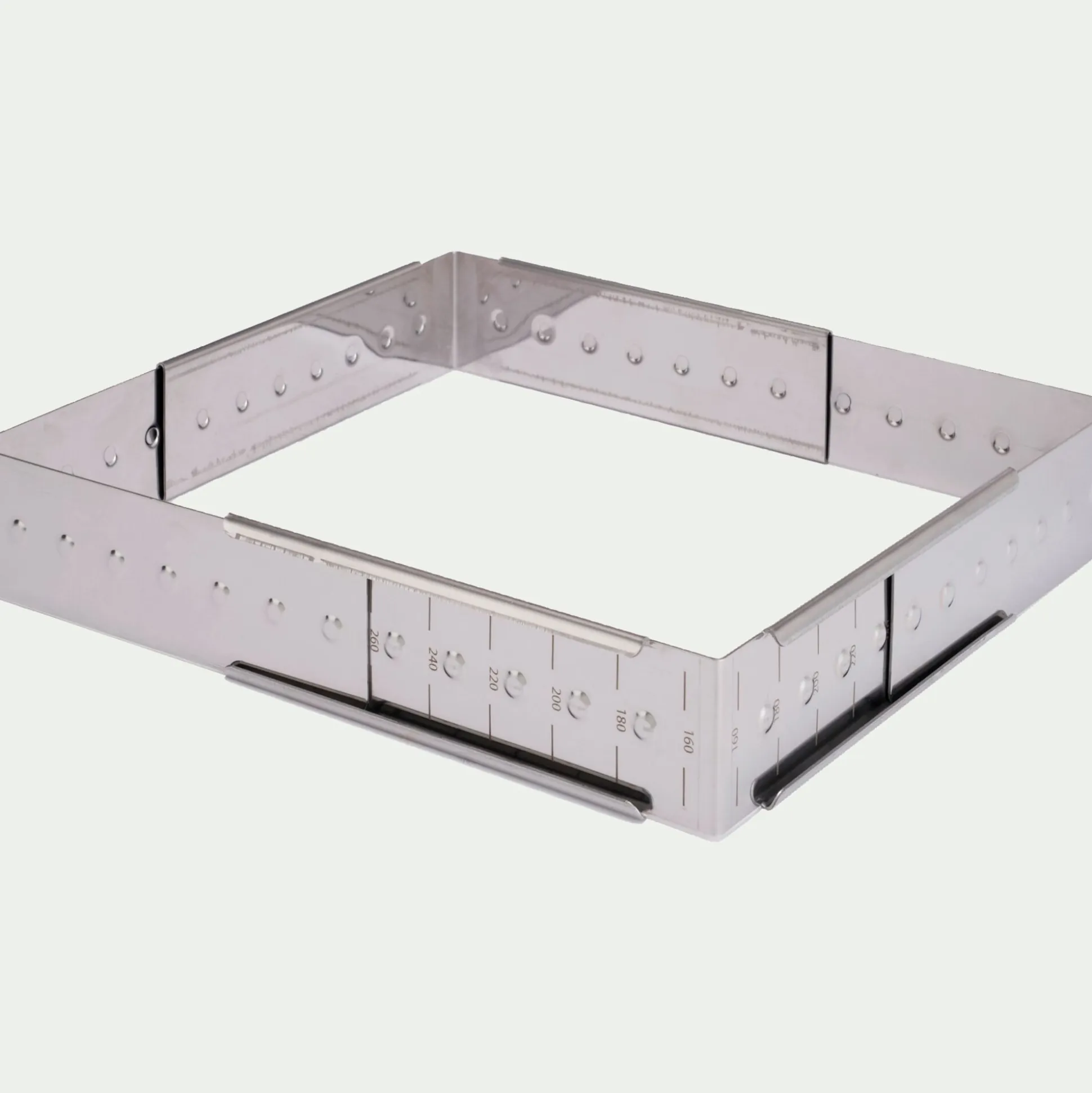 Cadre à opéra réglable en inox L16cm à L28cm - argenté