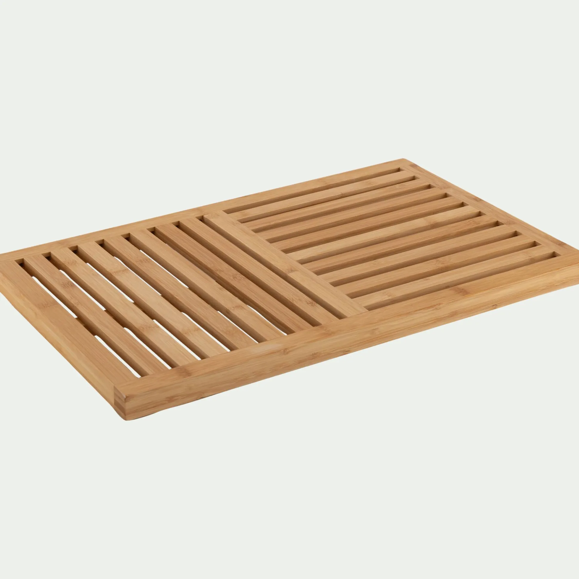 Caillebotis de douche en bambou 56x36cm - naturel