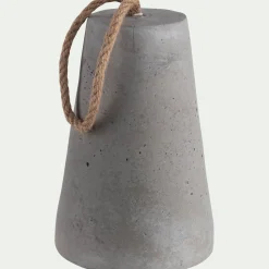 Cale porte en ciment H19cm - gris