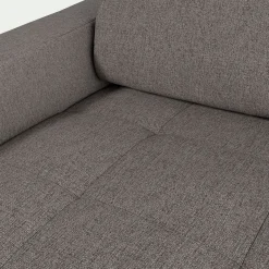 Canapé avec angle réversible convertible en tissus pop avec accoudoirs 20cm - taupe