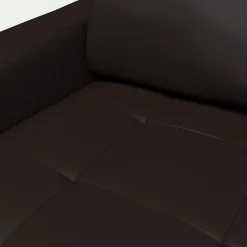 Canapé d'angle convertible en cuir avec accoudoirs 20cm - marron