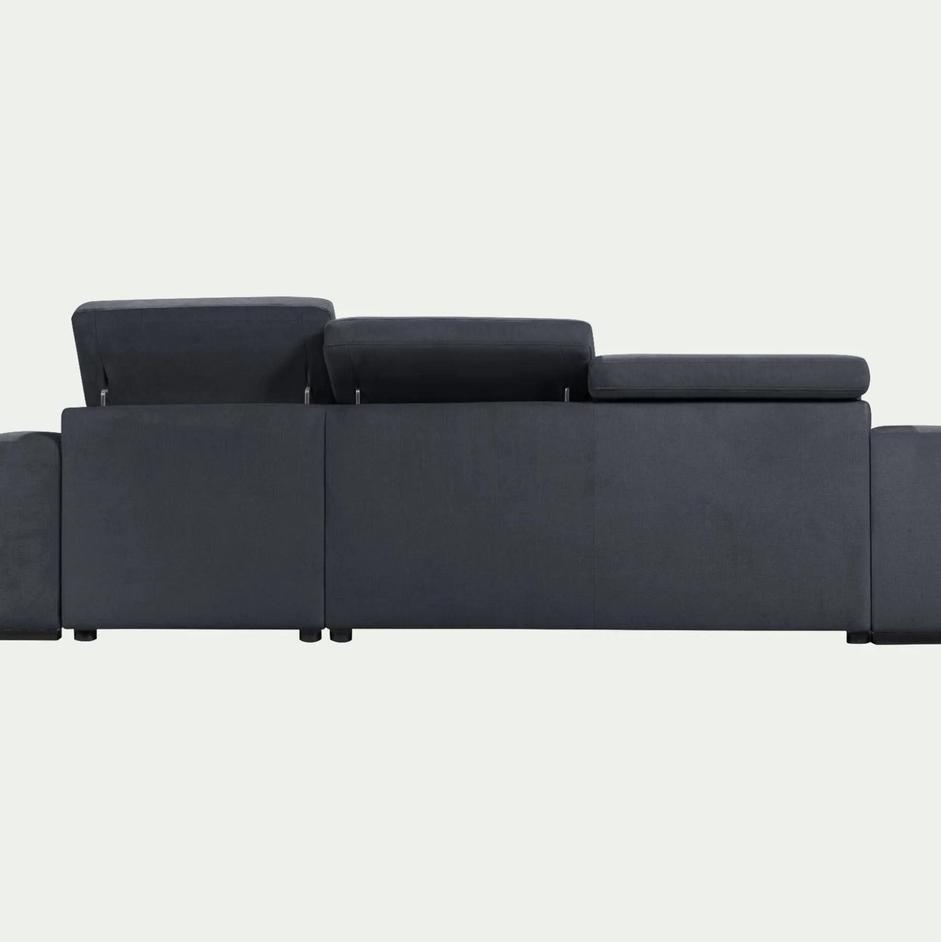 Canapé d'angle convertible en tissu - bleu calabrun