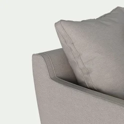 Canapé d'angle droit fixe en tissu joint - gris borie