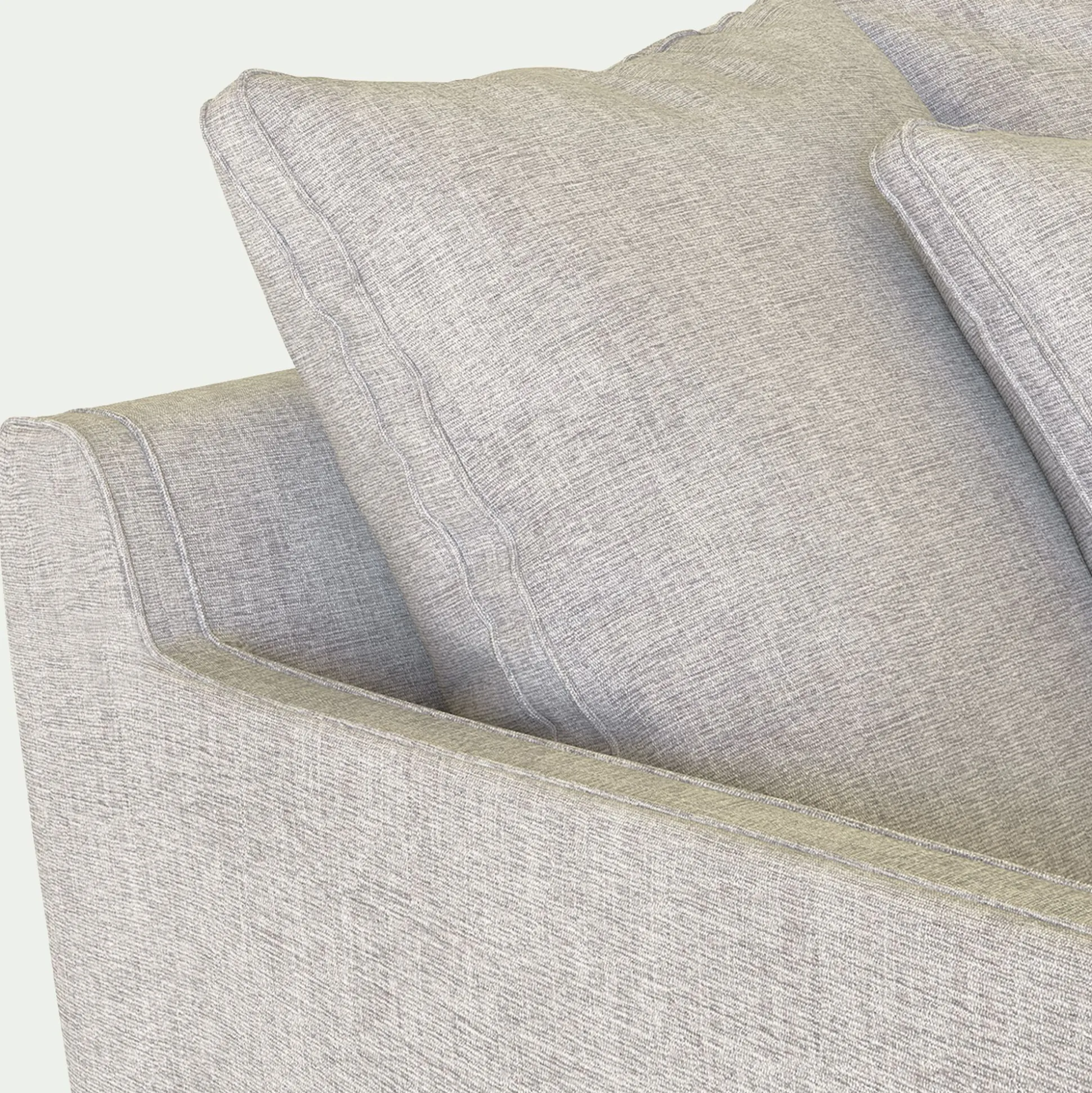 Canapé d'angle gauche fixe en tissu monclar - beige roucas