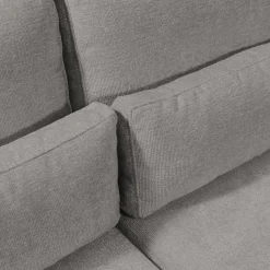 Canapé d'angle méridienne gauche fixe en tissu Genesis - gris