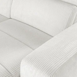 Canapé d'angle réversible convertible en tissu castello - beige roucas