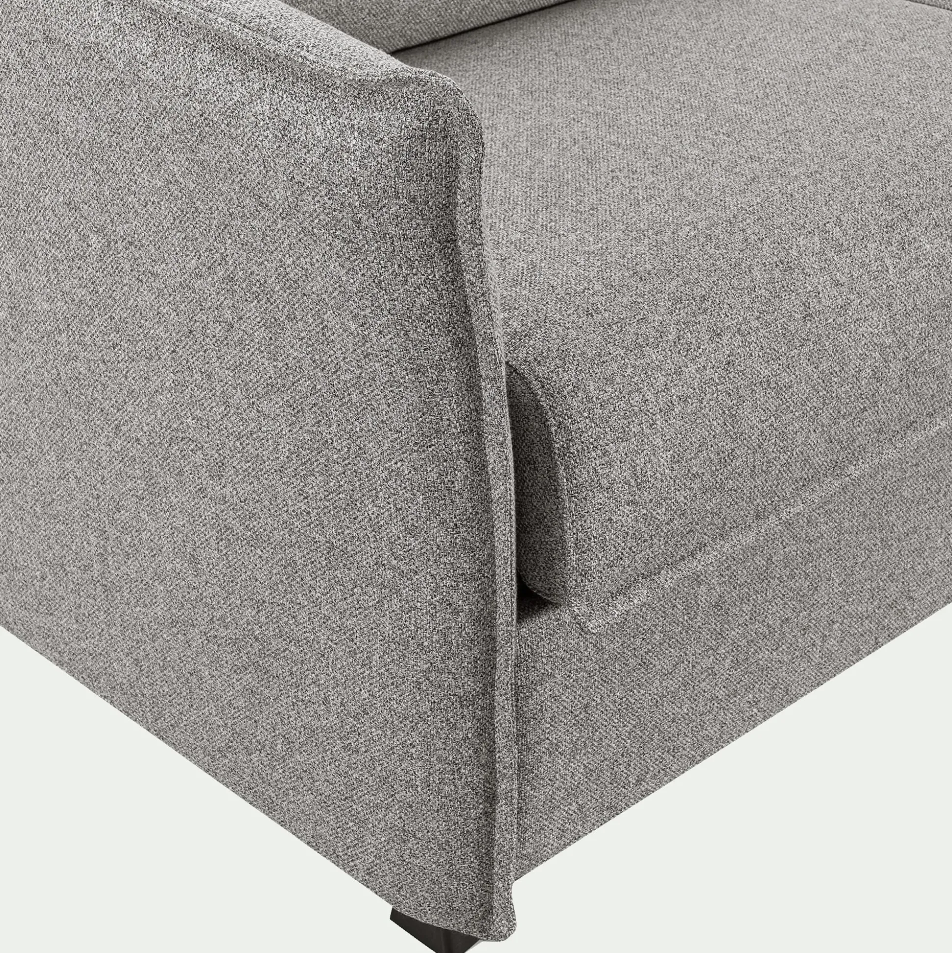 Canapé d'angle réversible convertible en tissu Sogno avec matelas densité 35kg/m3 - gris moyen